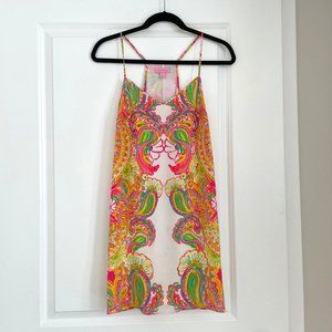 Lilly Pulitzer Dusk Hotty Pink Double Trouble Silk Slip Dress XS
